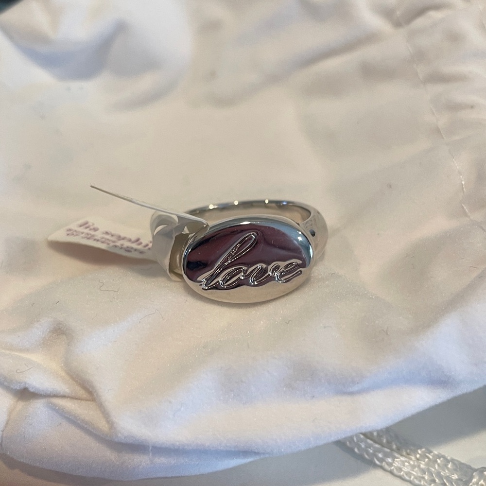 Lia Sophia Silver Engraved Ring